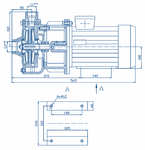 overall and mounting dimensions